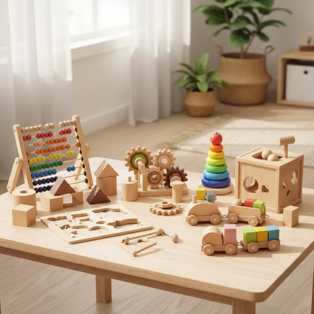 Buntes Holzspielzeug
